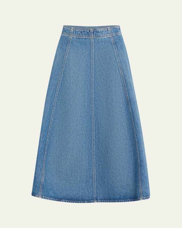 The Uma Denim Midi Skirt